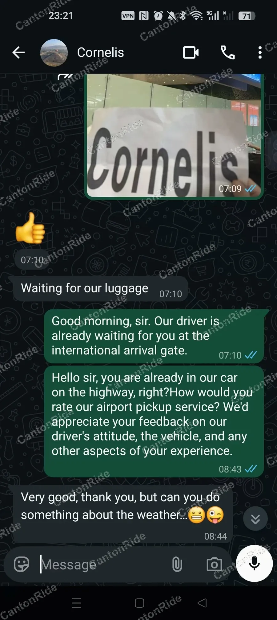 Conversation with Cornelis after their CantonRide trip