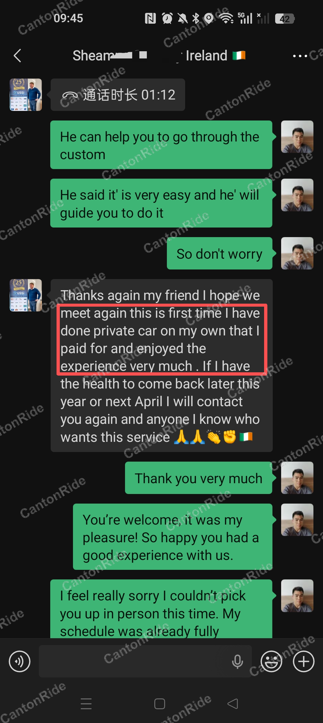 Conversation with Sheamus after their CantonRide trip